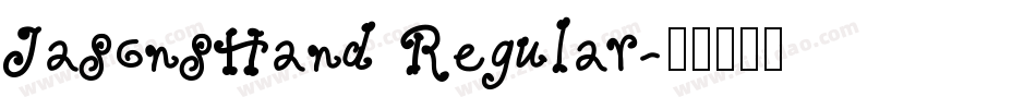JasonsHand Regular字体转换